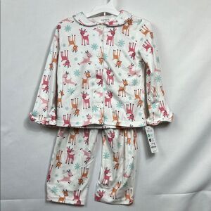 Carter’s Just one You 2 piece deer print winter pajama set NWT size 3T